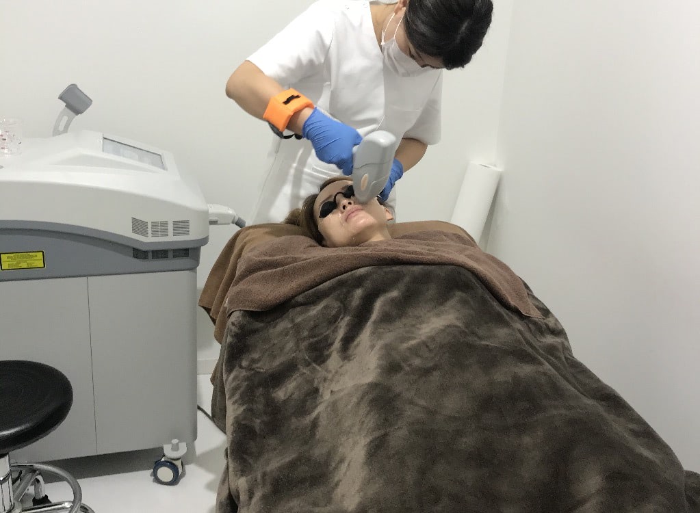 実際の照射の様子