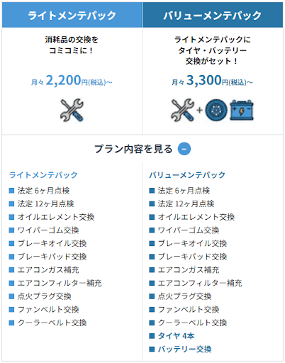ニコノリのメンテナンスパック
